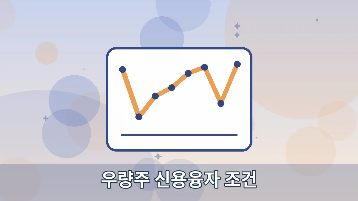 우량주 신용융자 조건 안내 이미지